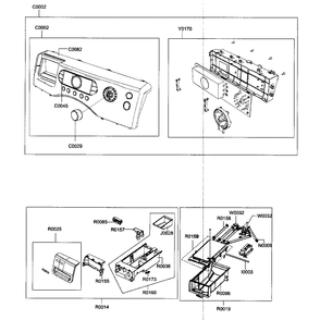 Panel Assembly Diagram and Parts List for WF337AAG XAA-00 Samsung Washer