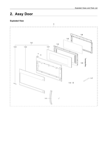 Part Location Diagram of DE64-03040A Samsung Door Cushion