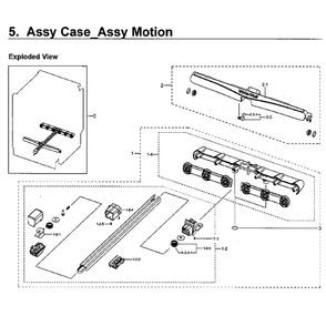 Motion Case Diagram and Parts List for DW80J7550UG AA-02 Samsung Dishwasher