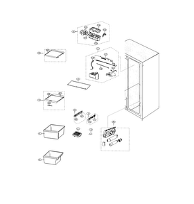 Refrigerator Diagram and Parts List for RS25H5000SP AA-0000 Samsung Refrigerator