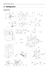 Refrigerator Parts Diagram and Parts List for RF28JBEDBSR AA-13 Samsung Refrigerator