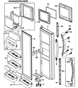 Part Location Diagram of DA97-00547K Samsung Assembly HOME BAR;RS25,A-TOP