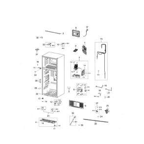 Part Location Diagram of DA62-00960A Samsung Rubber Seal Cutt
