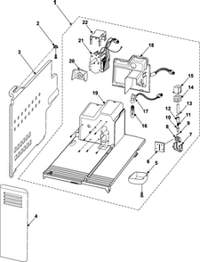 Enclosure Diagram and Parts List for RS2624WW XAA Samsung Refrigerator