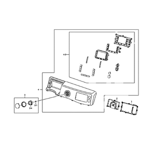 Front Assembly Diagram and Parts List for WF511ABR XAA-01 Samsung Washer