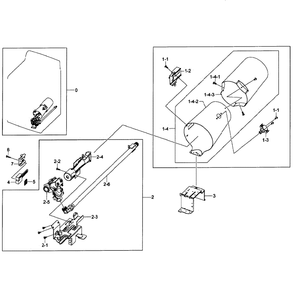 Heater Assembly Diagram and Parts List for DV50F9A8GVW A2-01 Samsung Dryer