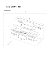 Control Box Assembly Diagram and Parts List for NX58K9850SG AA-03 Samsung Range