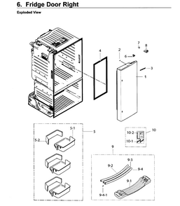 Fridge Door R Diagram and Parts List for RF26J7500BC AA-0002 Samsung Refrigerator