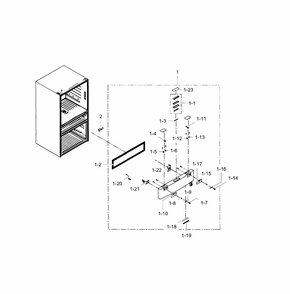 Flexzone Doo Diagram and Parts List for RF23HSESBSR AA-0000 Samsung Refrigerator