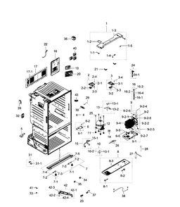 Part Location Diagram of DA97-12659B Samsung Assembly HINGE-MIDDLE RIGHT;