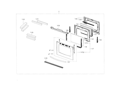 Part Location Diagram of DG64-00471A Samsung Out glass
