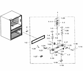 Flexzone Door Diagram and Parts List for RF31FMEDBWW AA-0006 Samsung Refrigerator