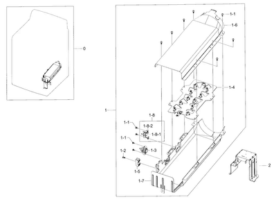 Duct Heater Diagram and Parts List for DV40J3000EW A2-0000 Samsung Dryer