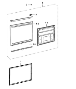 Freezer Door Diagram and Parts List for RB215ABPN XAA-00 Samsung Refrigerator