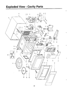 Cavity/standard Parts Diagram and Parts List for MW5620T XAA Samsung Microwave