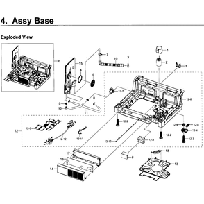Base Diagram and Parts List for DW80K5050UW AA-0000 Samsung Dishwasher