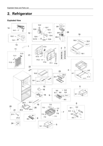 Refrigerator Parts Diagram and Parts List for RF23M8070DT AA-00 Samsung Refrigerator