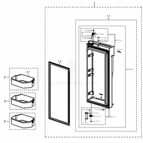 Fridge Door R Diagram and Parts List for RF23J9011SG (AA)(0009) Samsung Refrigerator