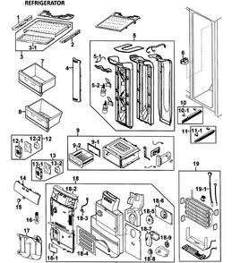 Part Location Diagram of DA97-04350B Samsung Assembly CASE VEG-UPP(760);A