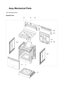 Mechanical Parts Diagram and Parts List for NX60A6311SG AA-01 Samsung Range