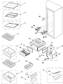 Part Location Diagram of DA61-00277C Samsung Case control-convertible