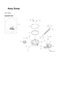 Sump Assembly Diagram and Parts List for DW80R9950QN AA-00 Samsung Dishwasher