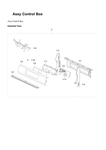 Control Box Assembly Diagram and Parts List for NX60A6311SG AA-01 Samsung Range
