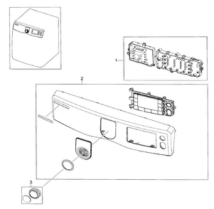 Control Panel Diagram and Parts List for DV419AEU XAA-0000 Samsung Dryer