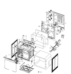 Main Assy Diagram and Parts List for NE597R0ABSR AA-0001 Samsung Range