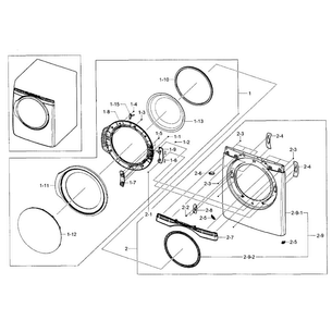 Part Location Diagram of DC61-02094A Samsung Frame-front