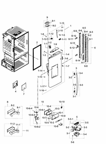 Left Door Diagram and Parts List for RF28HDEDPBC AA-0002 Samsung Refrigerator