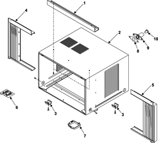 Outer Case Assembly Diagram and Parts List for AW1090 XAA Samsung Air Conditioner