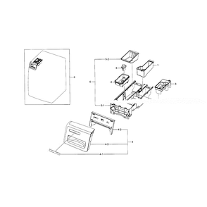 Drawer Diagram and Parts List for WF330ANW XAA-0001 Samsung Washer
