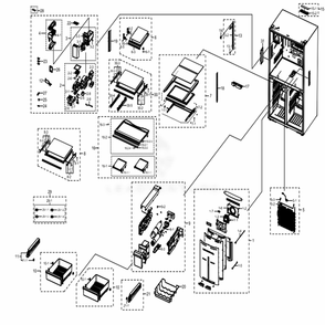 Fridge Diagram and Parts List for RF28N9780SG (AA)(0001) Samsung Refrigerator