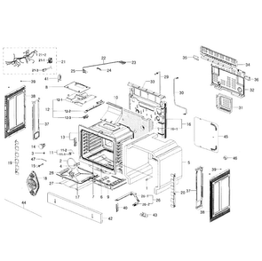 Cavity Diagram and Parts List for NX58H5650WS AA-0000 Samsung Range