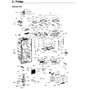 Fridge Diagram and Parts List for RF23J9011SR (AA)(0007) Samsung Refrigerator