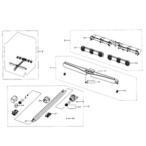 Motion Sensors Diagram and Parts List for DW80J9945US AA-01 Samsung Dishwasher