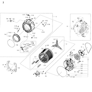 Part Location Diagram of DC66-00493A Samsung Drum Lifter