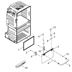 Freezer Door Diagram and Parts List for RF4267HABP XAA-0000 Samsung Refrigerator