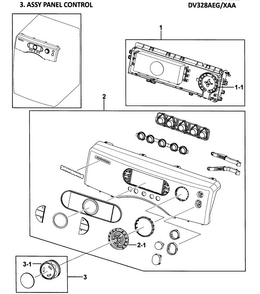 Part Location Diagram of DC97-12627L Samsung Assembly S.PANEL CONTROL;FRO