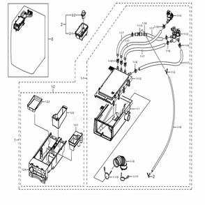 Assembly Drawer Parts Diagram and Parts List for WF45M5500AW (A5)(0051) Samsung Washer