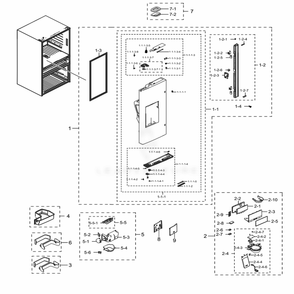Part Location Diagram of DA91-04330D Samsung Door Foam Assembly (Left)