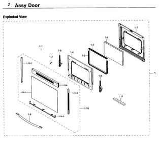 Part Location Diagram of DG94-01306B Samsung Door Panel (Outer)