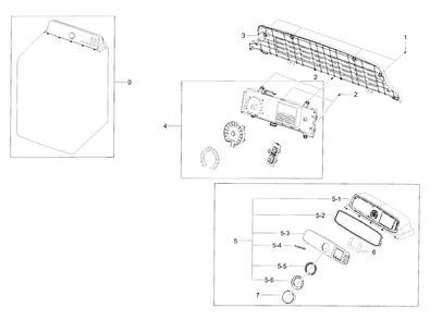 Control Panel Diagram and Parts List for DV56H9000EP A2-0000 Samsung Dryer