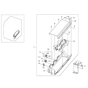 Duct Heater Diagram and Parts List for DV400EWHDWR AA-0000 Samsung Dryer