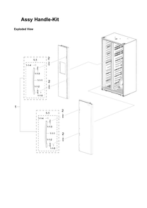 Handle Kit Assembly Diagram and Parts List for RS22HDHPNWW AA-04 Samsung Refrigerator
