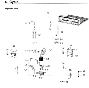 Cycle Diagram and Parts List for RF23J9011SR AA-0003 Samsung Refrigerator