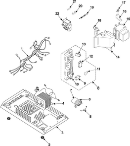 Internal Control/latch Asy/base Diagram and Parts List for MR7491G XAA Samsung Microwave