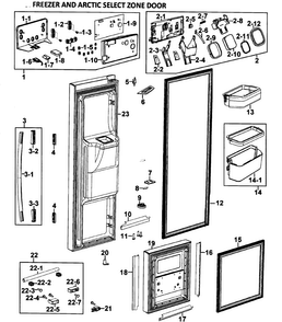 Part Location Diagram of DA97-04567J Samsung Door Gasket Assembly