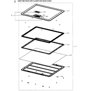 Die Rack Diagram and Parts List for DVG60M9900V A3-0000 Samsung Dryer